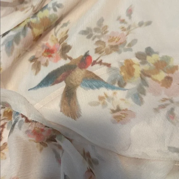 Zimmermann Cream Floral silk wrap Dress xs - Picture 16 of 17